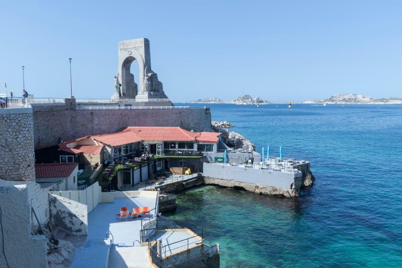 Stud Terras Ville Corniche 2 Pers Stat Gratuit Rue Modif Suivt Possib Et Accord Exclusif Marseille Bagian luar foto